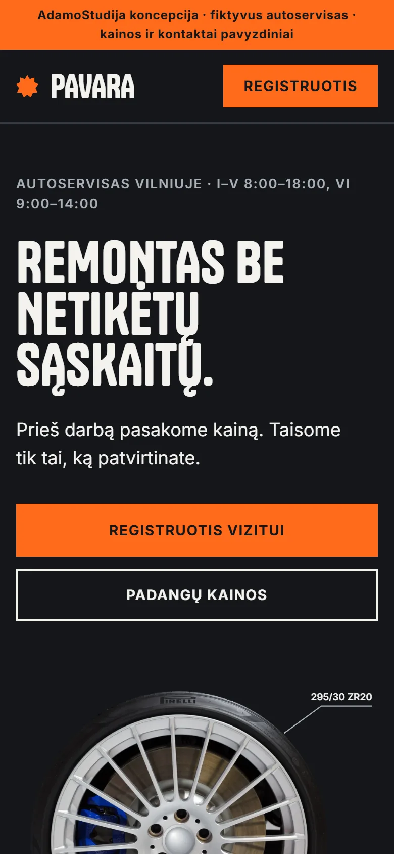 Ta pati Pavara svetainė telefone.